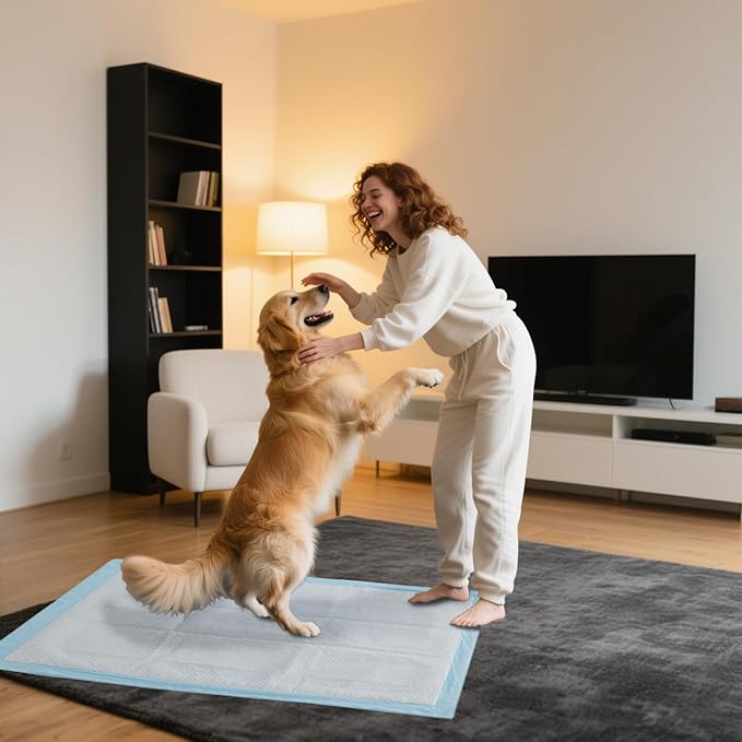 Super Absorbent Puppy Pads 28"x34" 50 Count, Quick Drying Dog Training Pee Pads, Disposable Underpads for Baby and Adults
