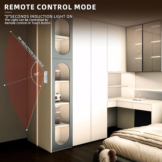 Under Cabinet Lighting,134 LED Wireless Motion Sensor Light Indoor, Rechargeable Closet Lights Battery Operated,Dimmable & 3 Color Temps,Magnetic Under Counter Lights for Kitchen, Closet (40CM,5Pack)