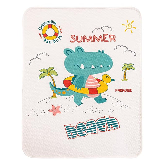 1 Pcs 23.6 * 31.5Inch Waterproof Changing Pads for 0-3 Years Old Baby,Cute Leak Proof Crib Disaper Pads,Portable Unisex Baby Changing Mat for Home&Travel. (Crocodile)