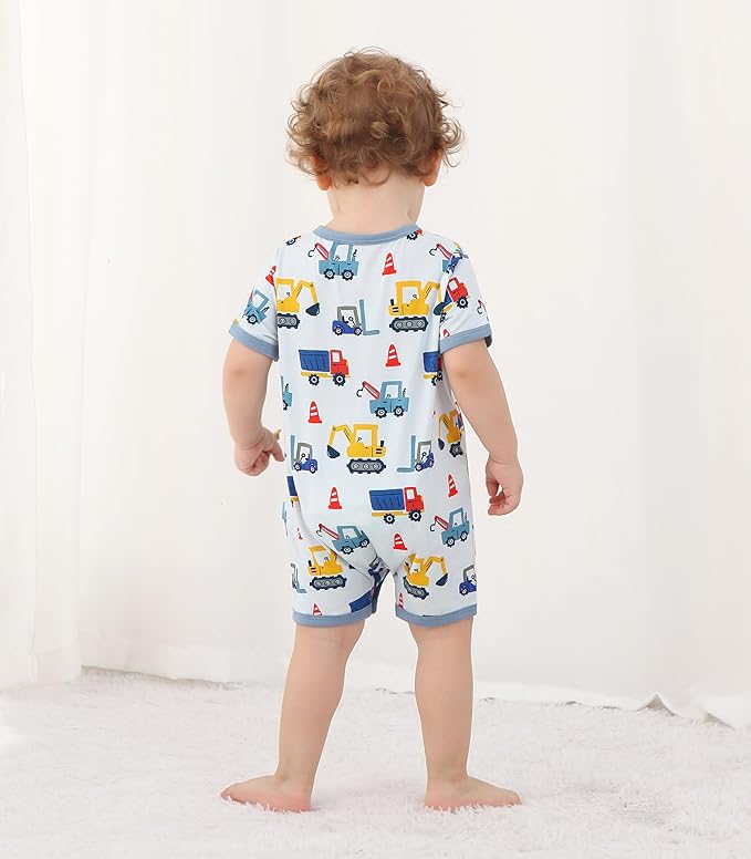 Baby Boy Romper Toddler Boys Short Sleeve Shorts Soft Jumpsuit Outfit Viscose Made from Bamboo