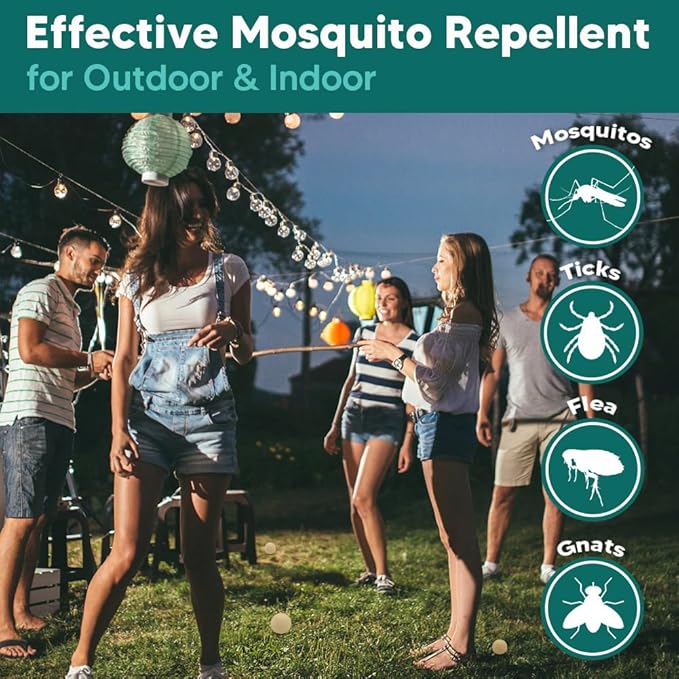 Mosquito Repellent Outdoor Patio, Mosquito Repellent Indoors, Mosquito Away Deterrent for Backyard, Camping, Travel, Outdoor 8-Packs