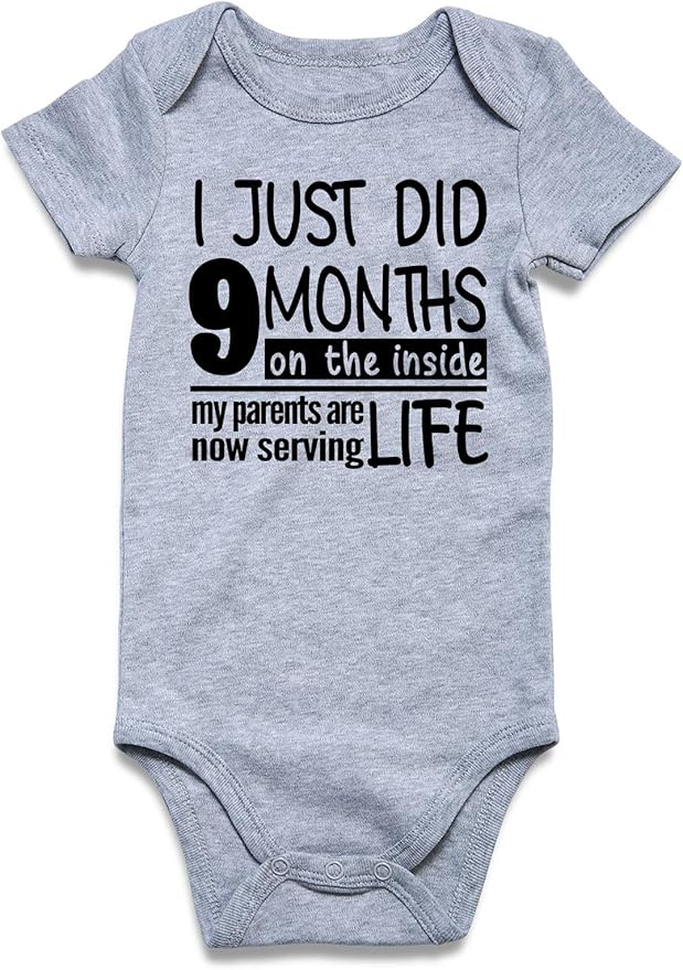 UNIFACO Unisex Baby Funny Saying Outfit Short and Long Sleeve Bodysuits Romper 0-18M