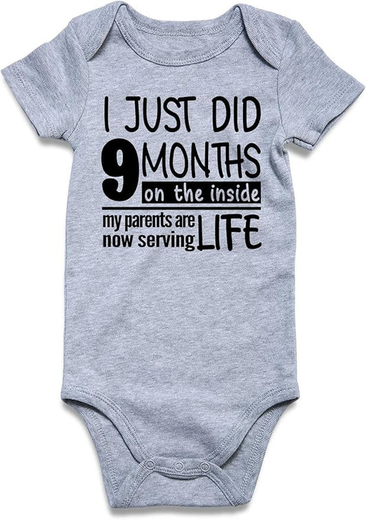 UNIFACO Unisex Baby Funny Saying Outfit Short and Long Sleeve Bodysuits Romper 0-18M