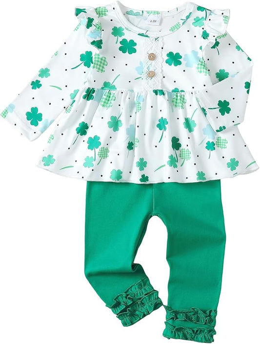 Baby Girl Clothes Toddler Girl Outfits Ruffle Shirt Pants Cute Infant Outfit Set Baby Girl Fall Winter Clothes