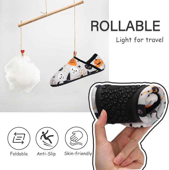 ATHMILE House Slippers for Women Men Indoor Barefoot Slippers Socks Furry Slip on House Shoes Cozy Comfy for Home Bedroom Travel Yoga