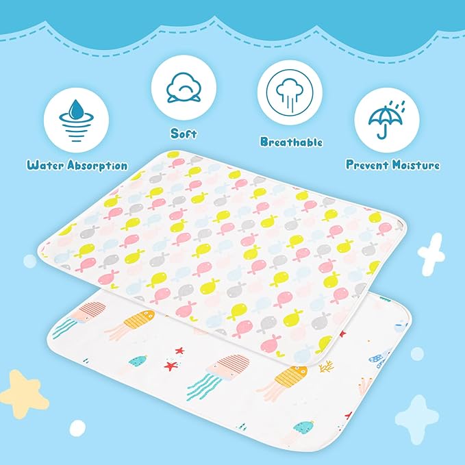 Diaper Changing Pad (Sea 20 * 27 inch-2pack)