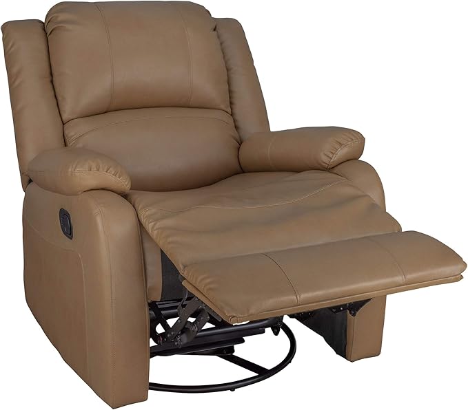 RecPro Charles Collection | 30" Swivel Glider RV Recliner | RV Living Room (Slideout) Chair | RV Furniture | Glider Chair (Toffee, 1-Pack)