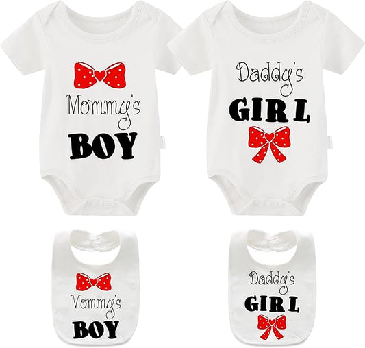 YSCULBUTOL Baby Twins Bodysuit Perfect Together Best Friend Newborn Romper Toddler Unisex Twin Outfit