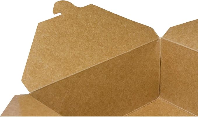 Karat Paper To Go Boxes [110 oz - 160 ct] Leak-Resistant, Microwavable, Heavy-Duty Take Out Boxes | Grease Resistant & Stackable | #4 Kraft Brown