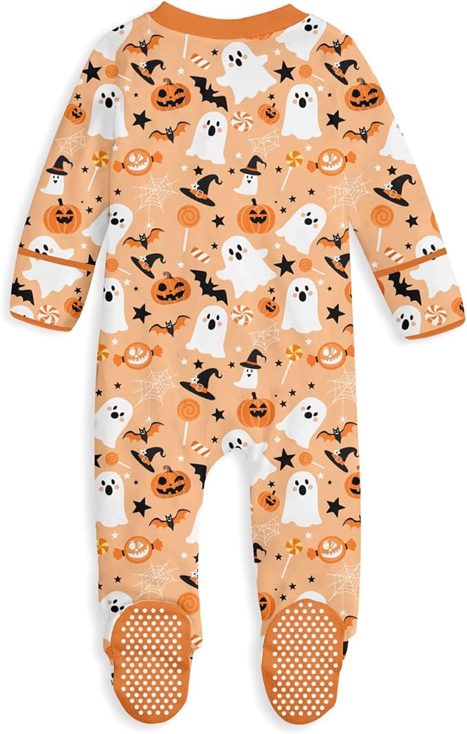 UNIFACO Baby Girls Boys Footed Pajamas One-Piece Sleeper Snug Fit Sleep and Play Zip Front Footie Romper 0-12 Month