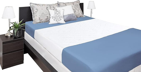 Soft Absorbent Washable Incontinence Bed Pad - Large Waterproof Coverage with Tuck-in-Sides – Leakage & Sweat Linen Protector - Reusable King 36x72 Bed Pad