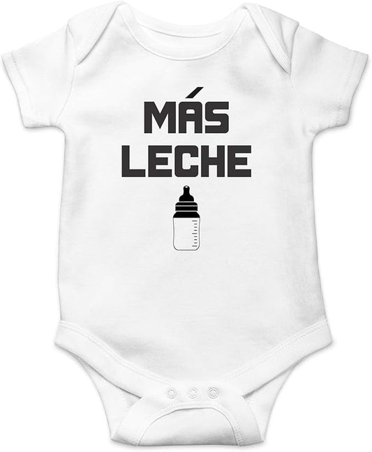 CBTwear Mas Leche - Baby Clothes - Funny Newborn Bodysuit Outfits for Boys and Girls