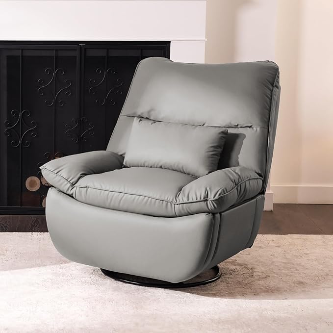 Electric Glider,Power Recliner, Reclining Sofa Chair with USB Ports,Swivel Glider Recliner Chair (Grey)