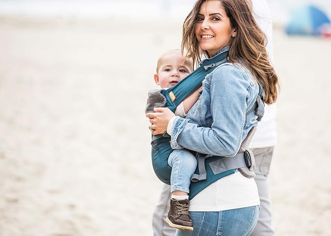 Beco Baby Carrier 8 Hybrid Newborn to Toddler Carrier (7-45lbs) - All in 1 Mesh Toddler Carrier - Baby Carrier Backpack, Front and Hip Carrier with Adjustable Seat - Cooling Ergonomic Carrier (Teal)