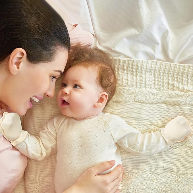 9 Pairs Newborn Baby Boys Girls Mittens 0-6 Months Infant Toddler Mittens No Scratch Solid Color Gloves