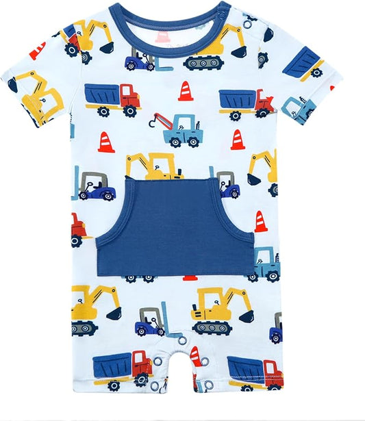 Baby Boy Romper Toddler Boys Short Sleeve Shorts Soft Jumpsuit Outfit Viscose Made from Bamboo