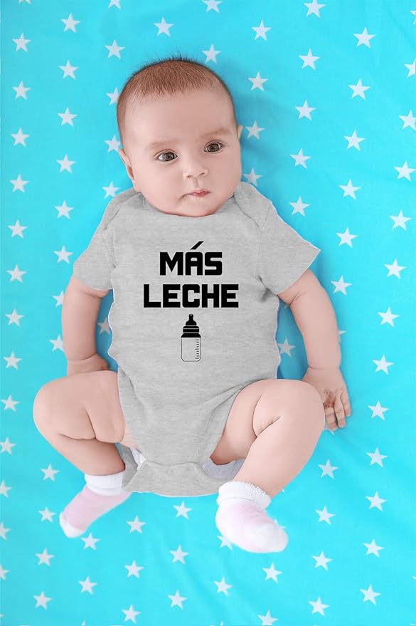 CBTwear Mas Leche - Baby Clothes - Funny Newborn Bodysuit Outfits for Boys and Girls