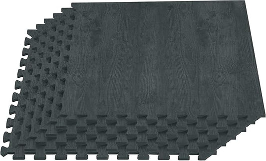 Forest Floor Farmhouse 3/8 Inch Thick Printed Foam Tiles, Premium Wood Grain Interlocking Foam Floor Mats, Anti-Fatigue Flooring – Stylish Flooring Solution