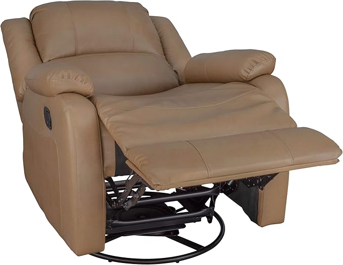 RecPro Charles Collection | 30" Swivel Glider RV Recliner | RV Living Room (Slideout) Chair | RV Furniture | Glider Chair (Toffee, 1-Pack)