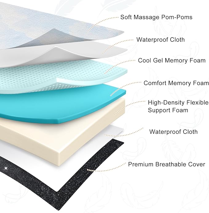 Crib Mattress, 52 x 27 Dual-Sided Comfort Baby and Toddler Mattress with Memory Foam, Waterproof, Breathable & Removable Cover with One of Side Cooling Fiber Fabric Specially Designed for Summer