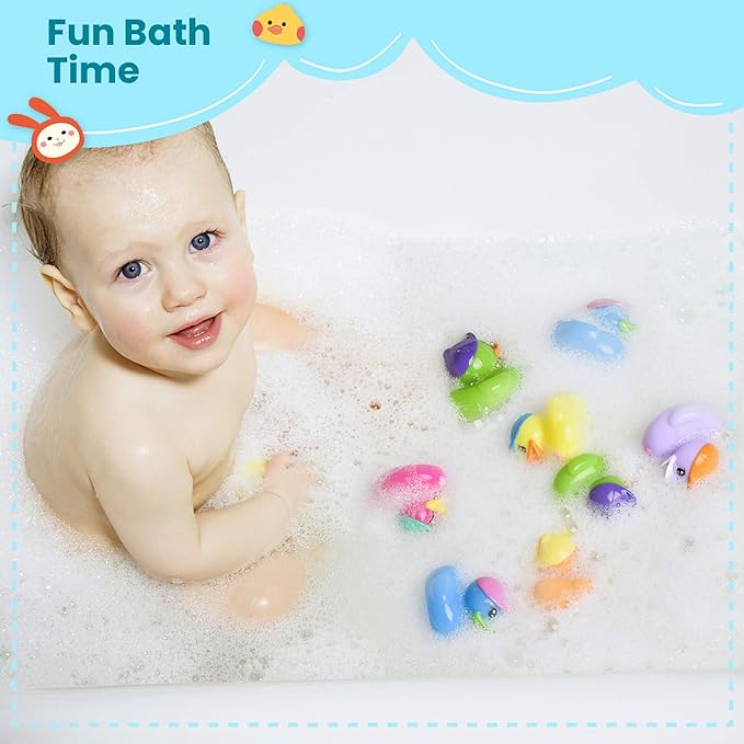 12 Pack Jeep Ducks for Jeeps - 2.2’’ Rubber Duckies for Jeep Lovers, Baby Bath Toy, Mini Ducks for Jeeps, Fun Bath Toys for Babies, Jeep Gifts, Rubber Ducks in Bulk