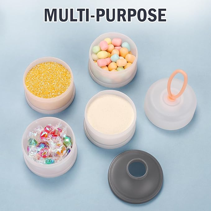 Accmor 2 Pack Baby Formula Dispenser On The Go, Stackable Formula Dispenser Formula Container to Go, Non-Spill Portable Milk Powder Kids Snack Storage Container, BPA Free