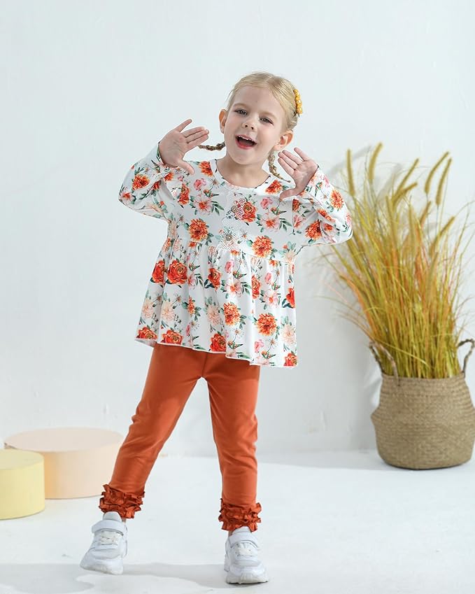 Baby Girl Clothes Toddler Girl Outfits Ruffle Shirt Pants Cute Infant Outfit Set Baby Girl Fall Winter Clothes