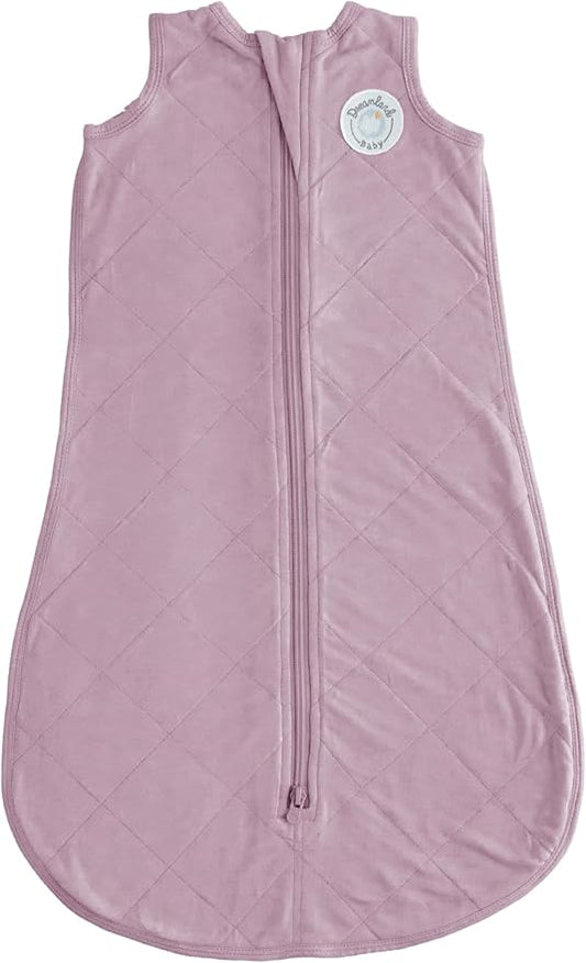 Dreamland Baby Lightweight Bamboo Viscose Sleep Sack (12-24 Months). 1.0 TOG Ultra Soft Blanket w/ 2-Way Zipper. 95% Viscose, 5% Spandex (Mauve)