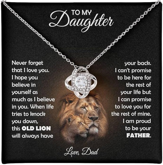 To My Beautiful Daughter Necklace from Mom & Dad | Cubic Zirconia Pendant with Heartfelt Message Card & Gift Box | Daughter Birthday, Graduation, Christmas Jewelry Gift from Parents