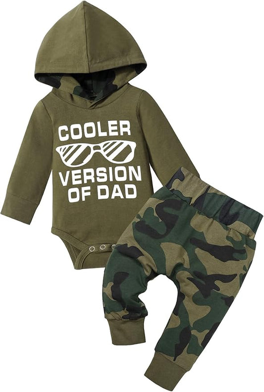 Fommy Newborn Baby Boy Clothes Plaid Letter Print Long Sleeve Hoodies + Long Pants 2PCS Fall Winter Outfits Set