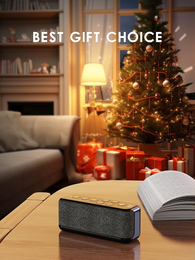 Portable White Noise Machine for Adults & Kids, 42 Soothing Sounds, Rechargeable Travel Sound Machine with Rain & Ocean Sounds, Auto-Off Timer & 8-Level Volume Control – Ideal for Sleep & Focus