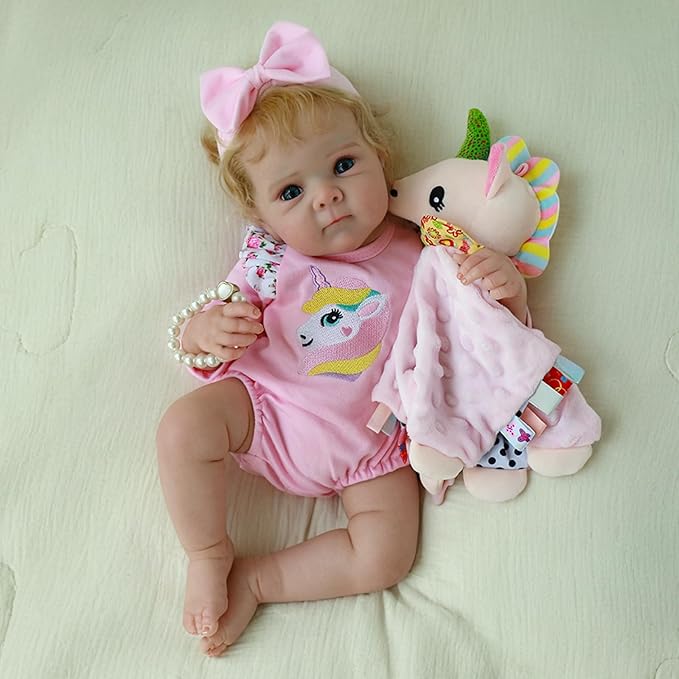 Lifelike Reborn Baby Dolls - 20-inch Realistic Silicone Baby Girl, Newborn Doll with Full Vinyl Body, Handmade with Accessories, Real Life Baby Doll for 3+ Years Old Kids Gifts