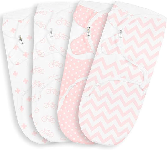 BaeBae Goods Pink Bicycles Swaddle Blanket wrap (S/M)