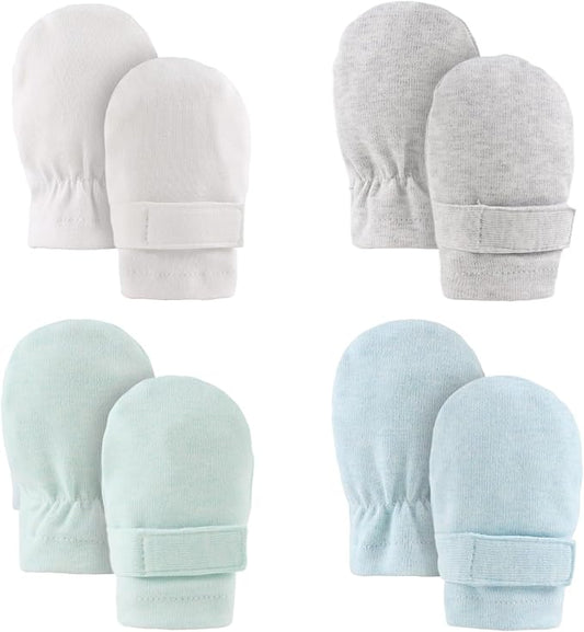 Newborn Baby Mittens Infant No Scratch Gloves Cotton Mitts for Baby Girls Boys