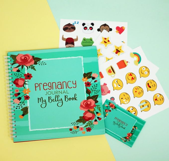 My Belly Book | Pregnancy Journal Memory Book with Stickers | Baby's Scrapbook and Photo Album | Pregnancy Must Haves for First Time Moms | Picture and Milestone Books for Toddlers (New Version)