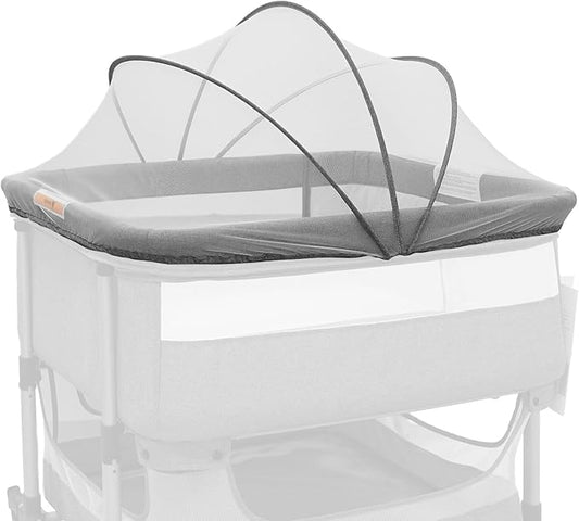 Mosquito Net for Twin Bassinets to Keep Pets & Bugs Out for Baby, Two-Way Zipper, Breathable Mesh, Portable with Storage Bag