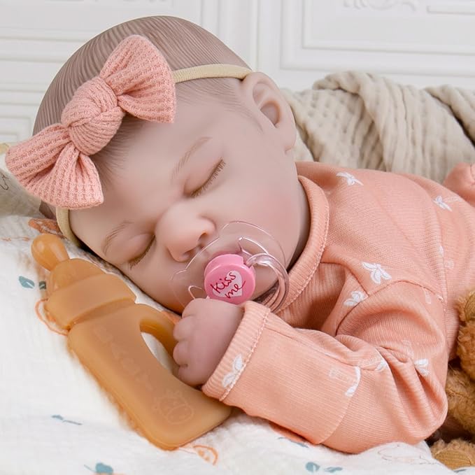 Aori Weighted Reborn Baby Doll - 20 Inch Realistic Lifelike Newborn Girl with Clothing, Soft Body Doll for Girls Age 3+, Best Gift for Christmas/Birthday/Baby Shower