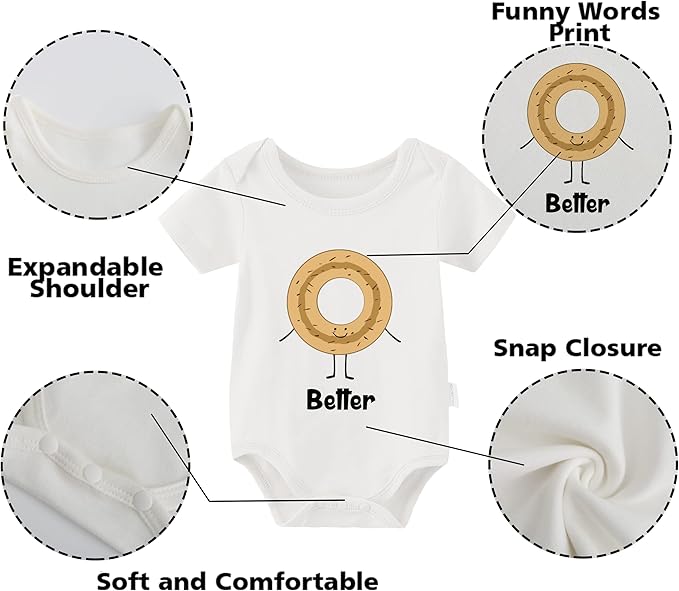 YSCULBUTOL Baby Twins Bodysuit Perfect Together Best Friend Newborn Romper Toddler Unisex Twin Outfit