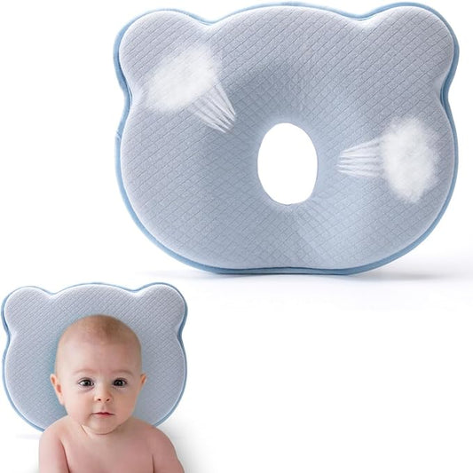 2025 New Upgrade Donut Soft and Cozy Pillow Prеvents FΙat hеad and Shapеs Hеad Breathable Pillow Blue