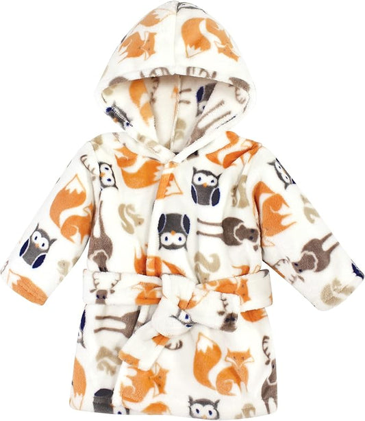 Hudson Baby Unisex Baby Plush Animal Face Bathrobe
