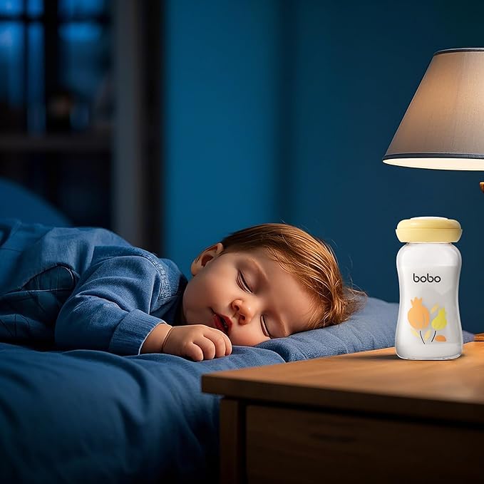 YOHKOH Breast Milk Storage Bottles - Wide Neck Glass Breastmilk Storage Bottles with Lids, BPA-Free (Yellow, 5.4oz (Pack of 6))