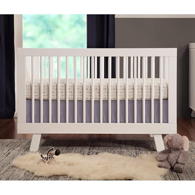 Babyletto Hudson 3-in-1 Convertible Baby Crib - GREENGUARD Gold Certified - Convertible Crib to Toddler Bed and Daybed - Baby Bed with 4 Adjustable Heights - Wooden Crib - Washed Natural