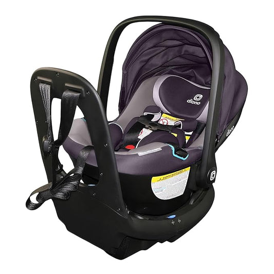 Diono LiteClik30 RXT SafePlus Infant Car Seat and Base, Rear-Facing for Infants 4-30lbs, SafePlus Engineering, with Infant Insert, UPF 50+ Sunshade (Gray Glacier Frost)