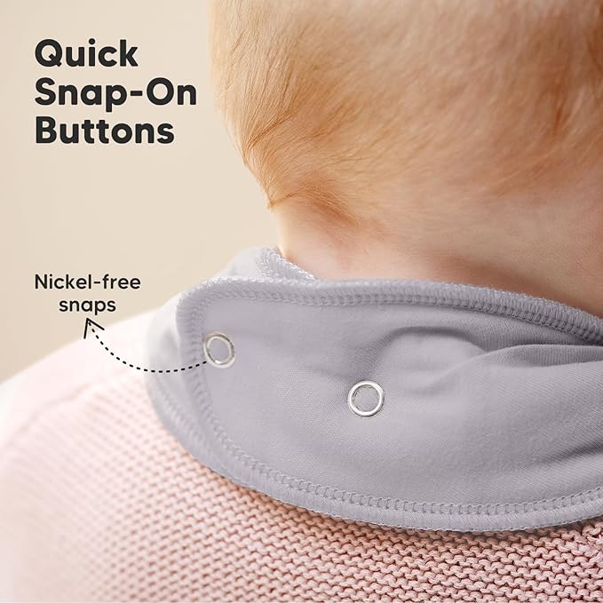 8-Pack Organic Baby Bandana Bibs for Boys, Girls - Super Absorbent Triangle Baby Bibs for Drooling and Teething Infant, 100% Cotton Extra Soft for Newborn, Infant 0-36 Months (Coastline)