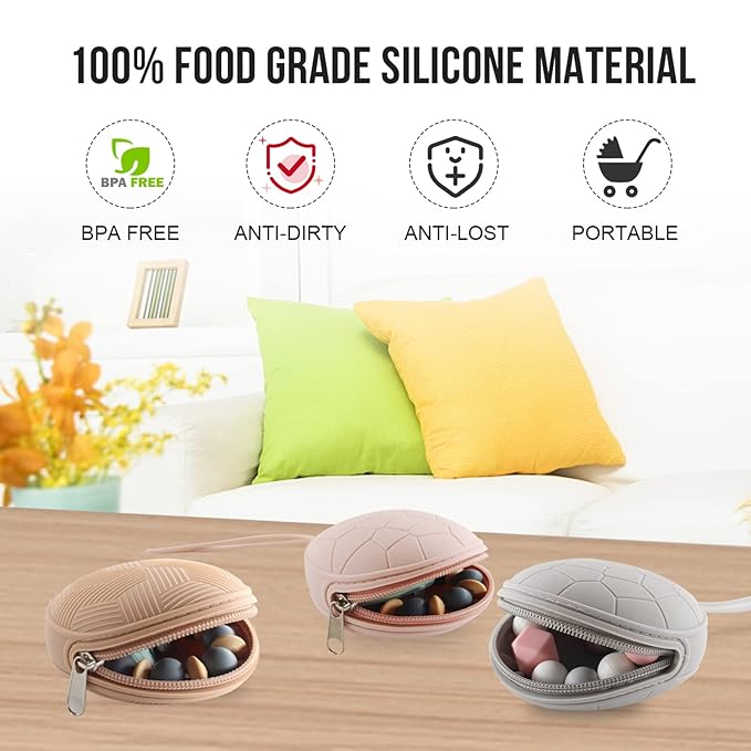 Smlpuame Pacifier Holder Case,BPA Free Portable Silicone Baby Pacifier Cover Pouch for Diaper Bag Stroller,Travel Outdoor Activities,Easy to Clean(Blue)