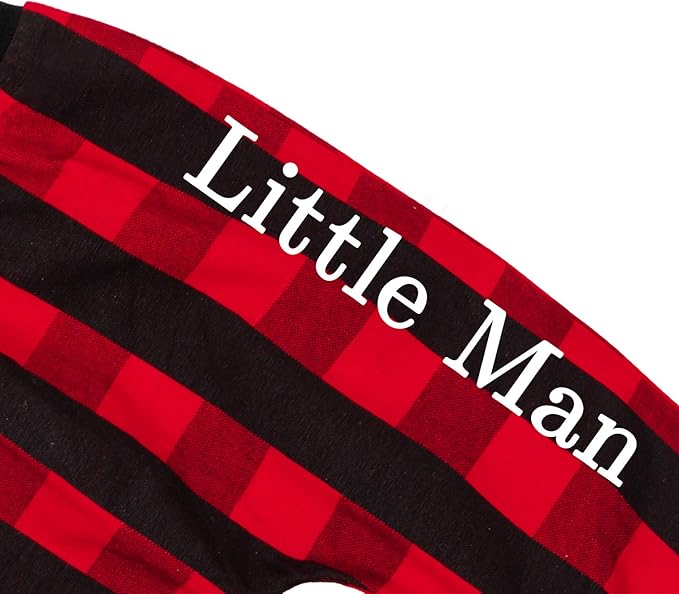 Fommy Newborn Baby Boy Clothes Plaid Letter Print Long Sleeve Hoodies + Long Pants 2PCS Fall Winter Outfits Set