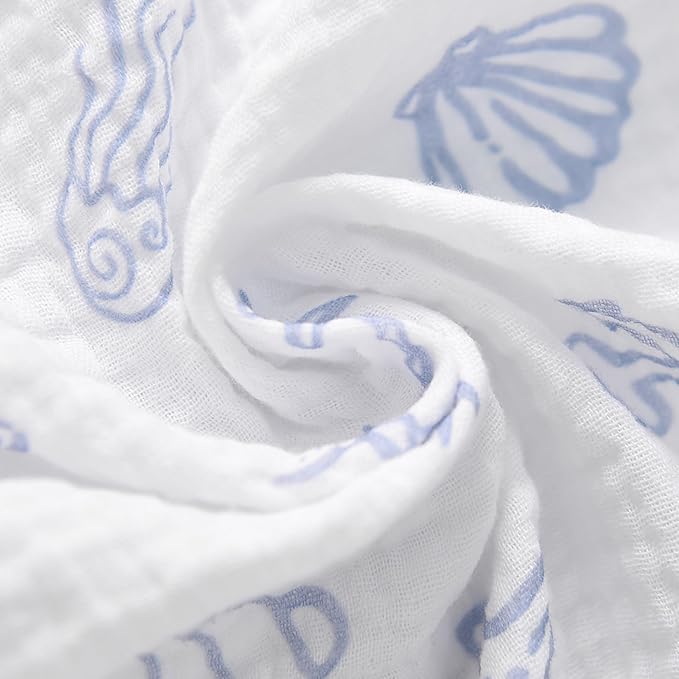 Baby Crib Sheets 2 PCS, 100% Organic Cotton Crib Sheet for Standard Crib Mattress(52”x 28”), Fitted and Soft Breathable Muslin Crib Mattress Sheet for Girl and Boy