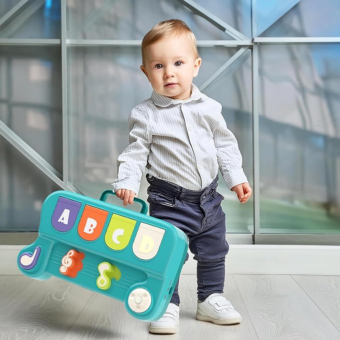 Montessori Toys for 1 Year Old Boy Girl, Early Learning Baby Musical Toys 6-9-12-18 Month, Cause & Effect Interactive Pop up Animal Toy with Music, STEM Birthday Gift for Toddler Toys Age 1-2