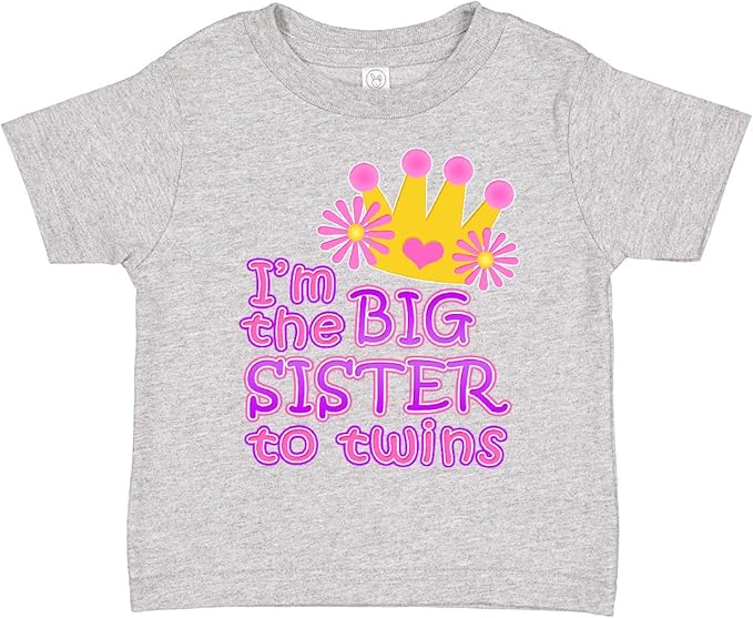 inktastic I'm The Big Sister to Twins. Toddler T-Shirt