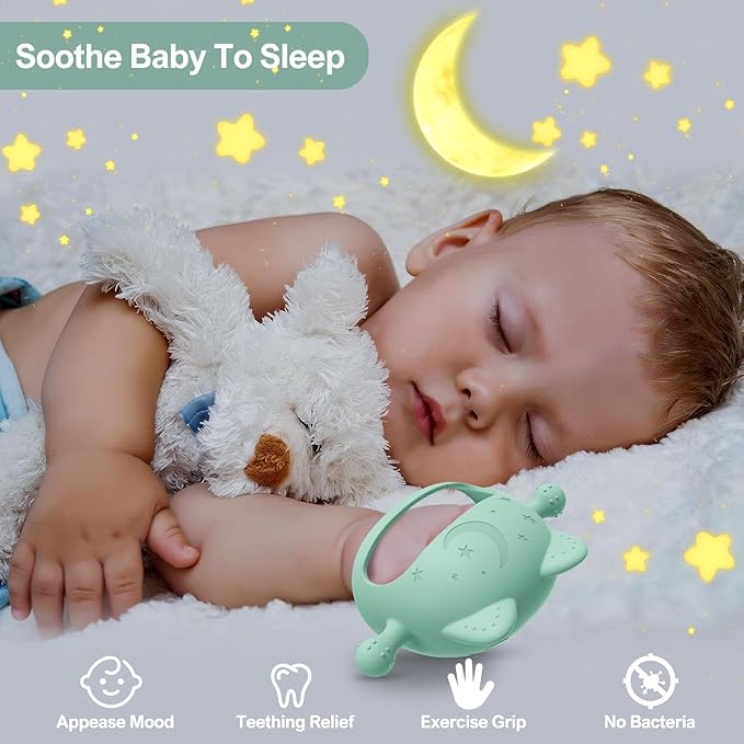 Baby Teething Toys for Babies 0-6 Months,Baby Teether Chew Toys for Teething Relief,Silicone Teething Mitt,Baby Toys 6 to 12 Months,Ideal Baby Shower Gifts for New Moms & Newborn(Cartoon Cat)